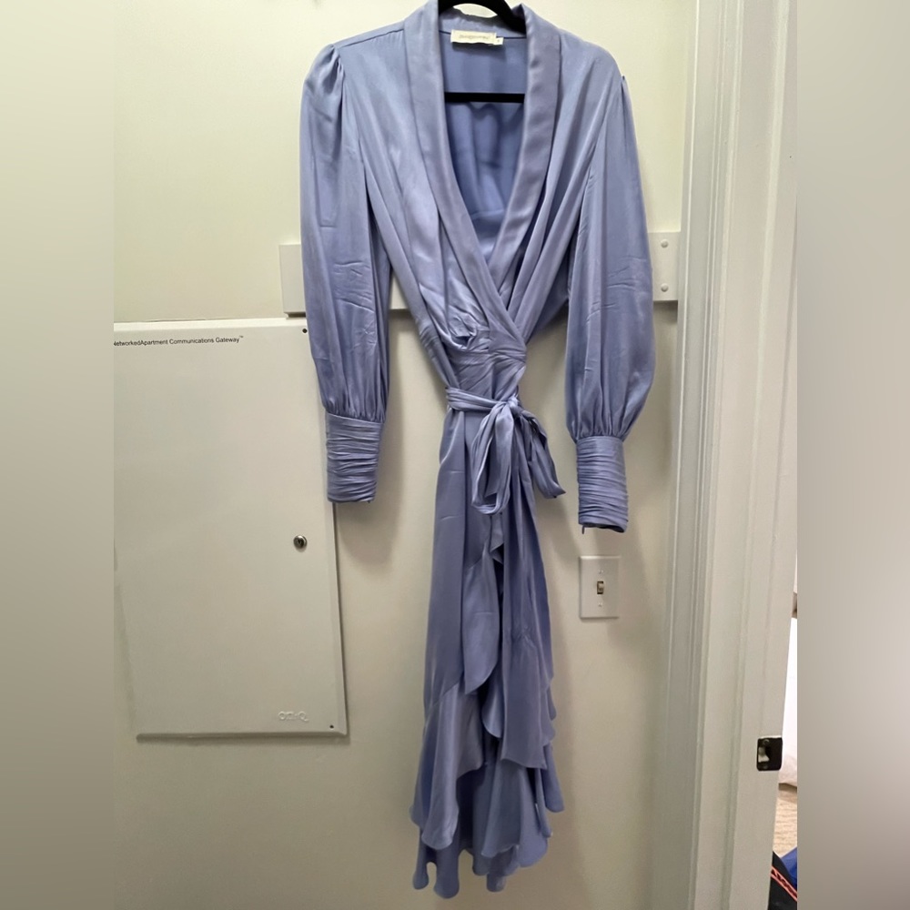 ZIMMERMAN Midi Silk Wrap Dress; Size 3 (10 US) VERY GOOD CONDITION